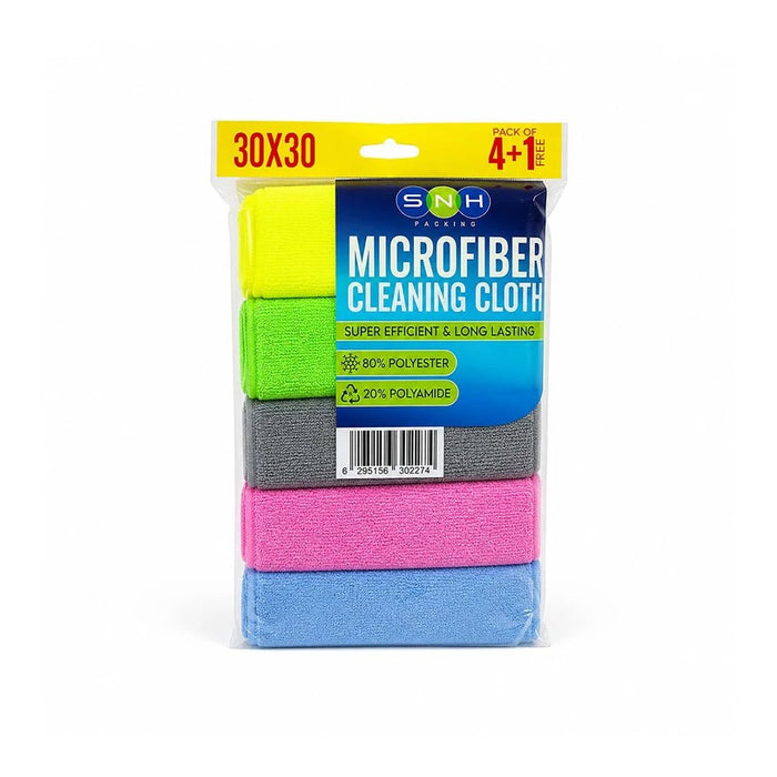 Reusable Microfiber Cleaning Cloth 5 Pieces 30x30cm 40x40cm - SNH Packing