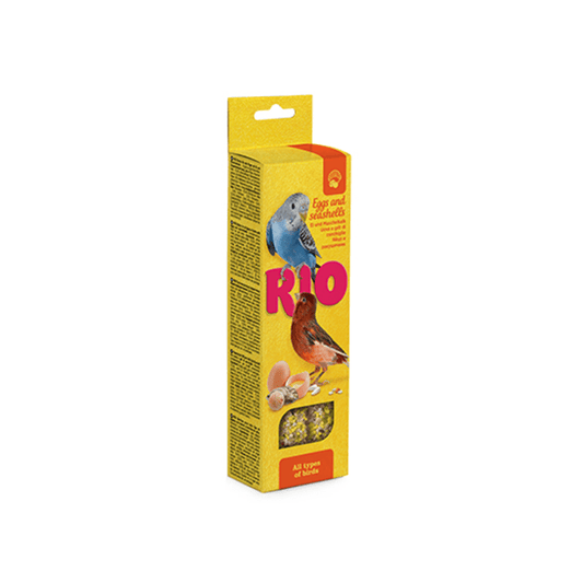 RIO STICKS FOR ALL TYPES OF BIRDS WITH EGGS AND SEASHELLS - 2X40GRM - SNH Packing