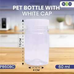 Round PET Bottles with Caps 60ml to 500ml Food Grade - SNH Packing