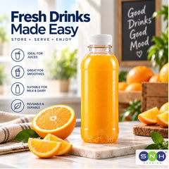 Round PET Bottles with Caps 60ml to 500ml Food Grade - SNH Packing