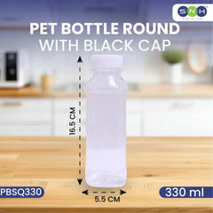 Round PET Bottles with Caps 60ml to 500ml Food Grade - SNH Packing