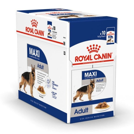 Royal Canin Size Health Nutrition Maxi Adult (Wet Food - Pouches) 10 x 140 g - SNH Packing