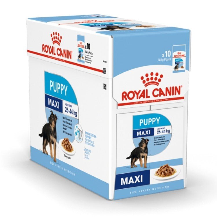 Royal Canin Size Health Nutrition Maxi Puppy (Wet Food - Pouches) 10 x 140 g - SNH Packing