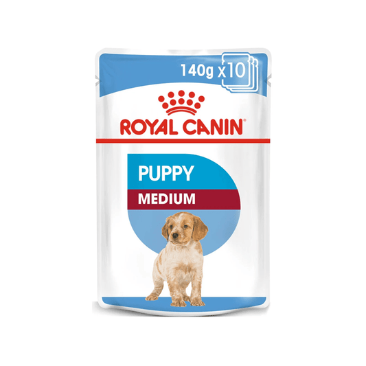 Royal Canin Size Health Nutrition Medium Puppy (Wet Food - Pouches) 10 x 140 g - SNH Packing