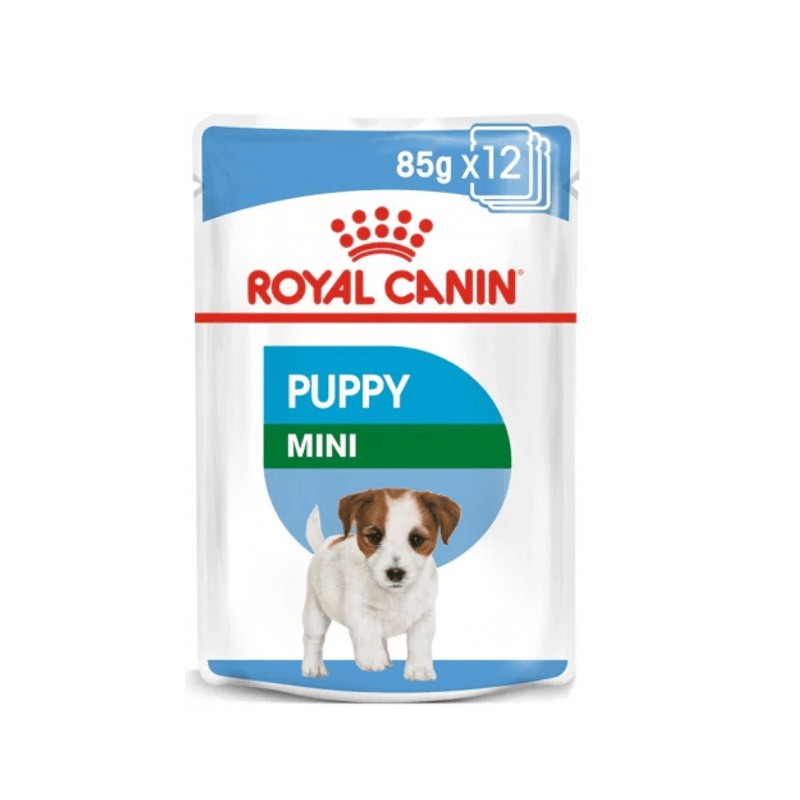 ROYAL CANIN SIZE HEALTH NUTRITION MINI PUPPY (WET FOOD - POUCHES) 85g - SNH Packing
