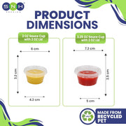RPET Portion Cups 2 OZ 3.5 OZ Eco Friendly Sauce Cups - SNH Packing