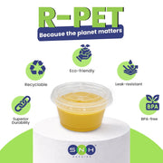 RPET Portion Cups 2 OZ 3.5 OZ Eco Friendly Sauce Cups - SNH Packing