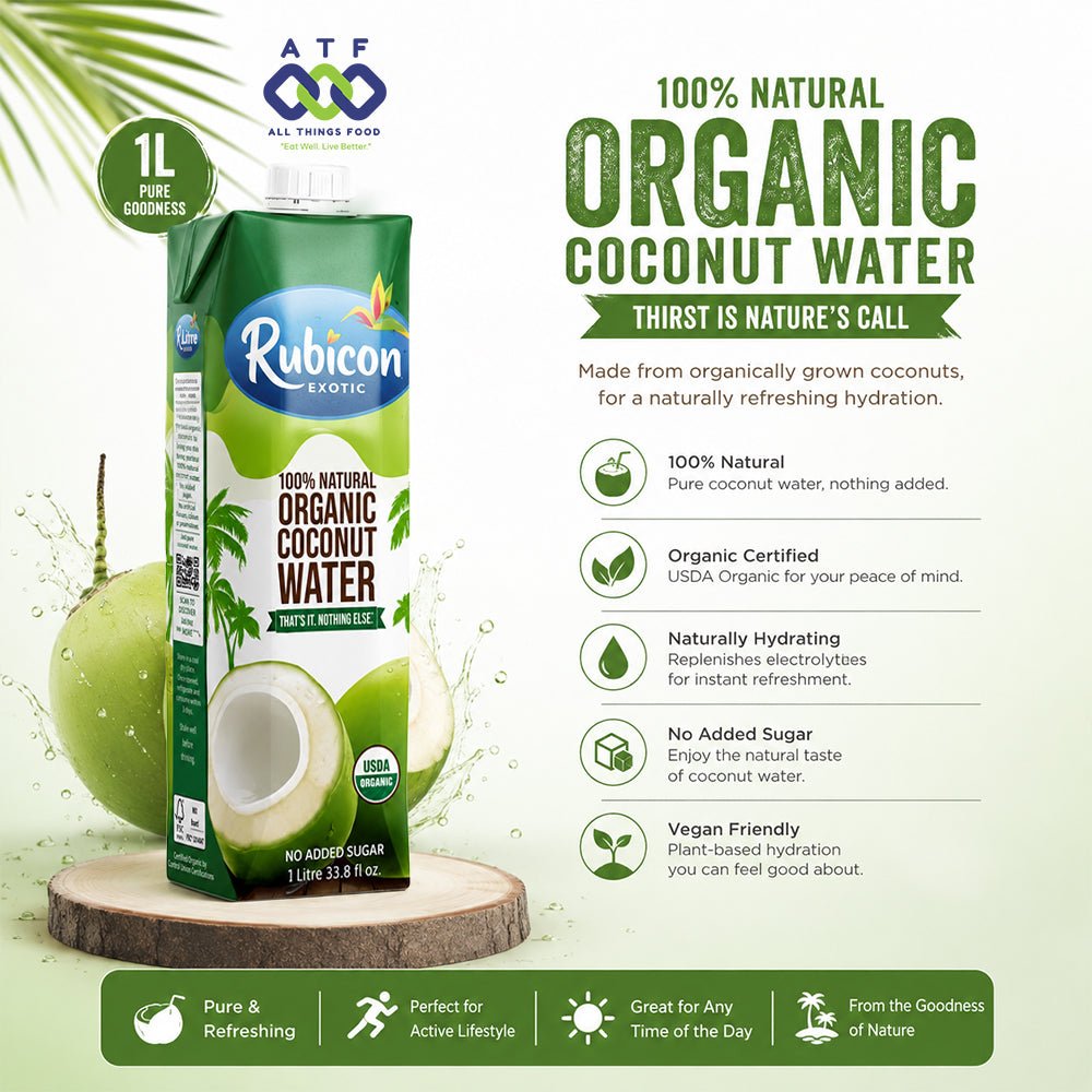 Rubicon Organic Coconut Water 1L Pure Natural Coconut Drink - SNH Packing
