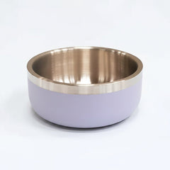 Saluki Stainless Steel Double Wall Dog Bowls LIGHT PURPLE - 700ML - SNH Packing