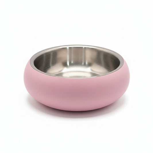 Saluki Stainless Steel Double Wall Dog Bowls PINK - 700ML - SNH Packing