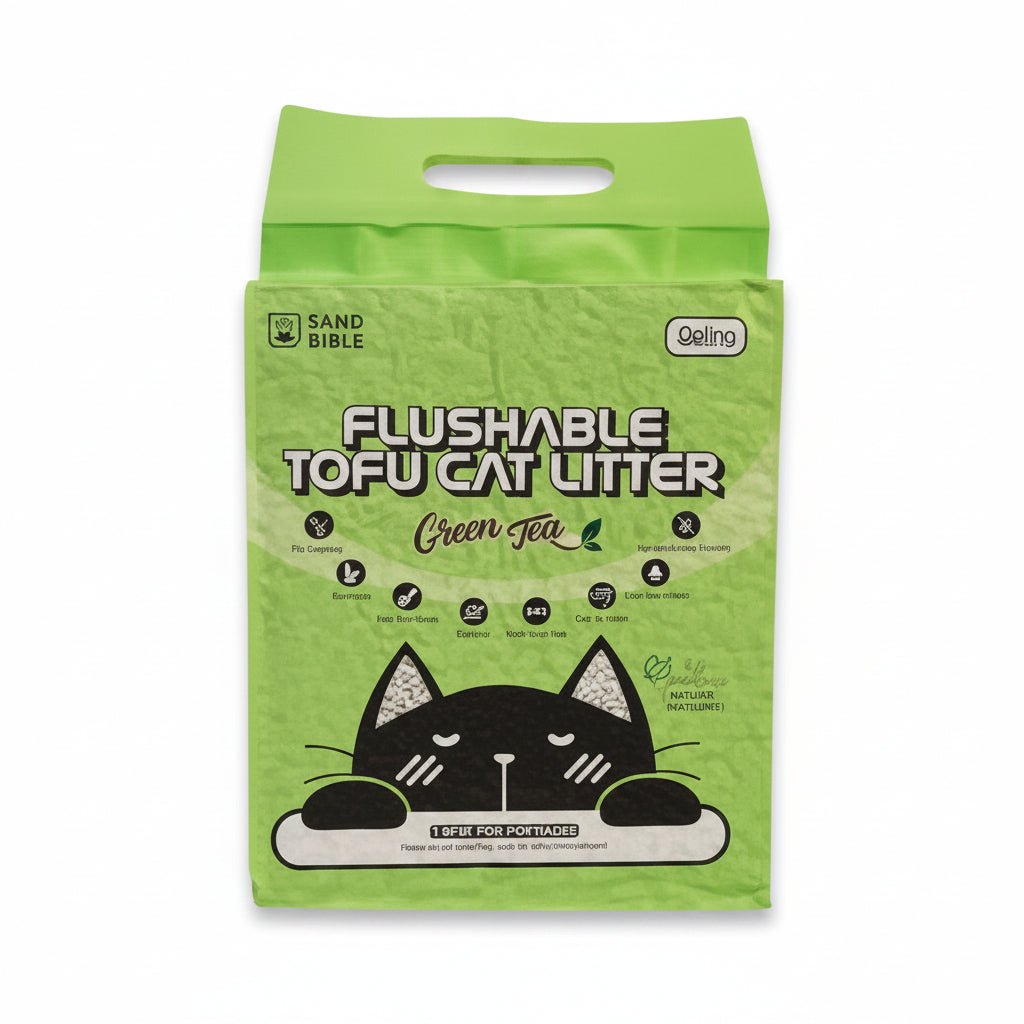 Sand Bible Flushable Tofu Cat Litter Green Tea 7L - SNH Packing