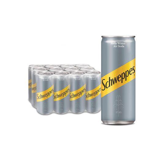 Schweppes Soda Water Sparkling 300ML Pack of 24