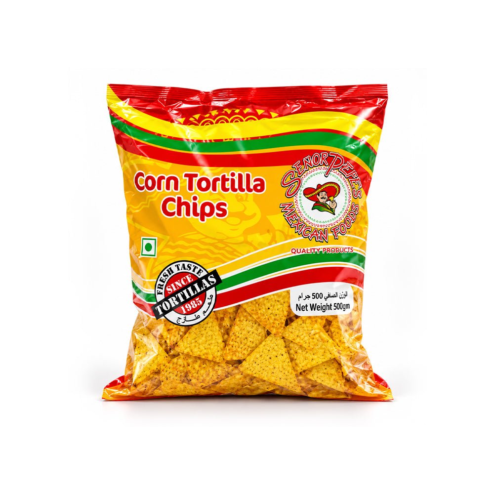 SENOR PEPE'S CORN TORTILLA CHIPS TRIANGLE 500GRAMS - SNH Packing