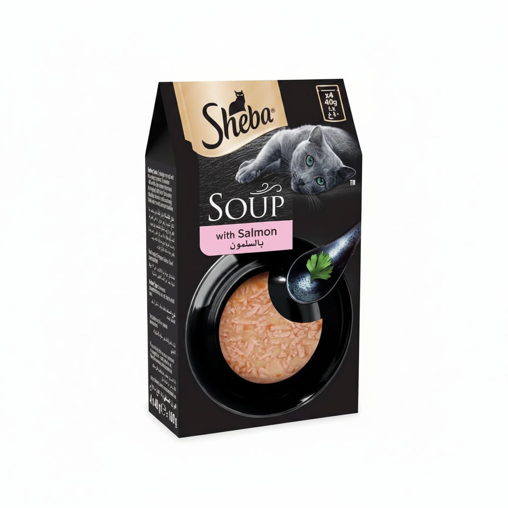 Sheba Soup with Salmon Wet Cat Food - 4X40G - SNH Packing
