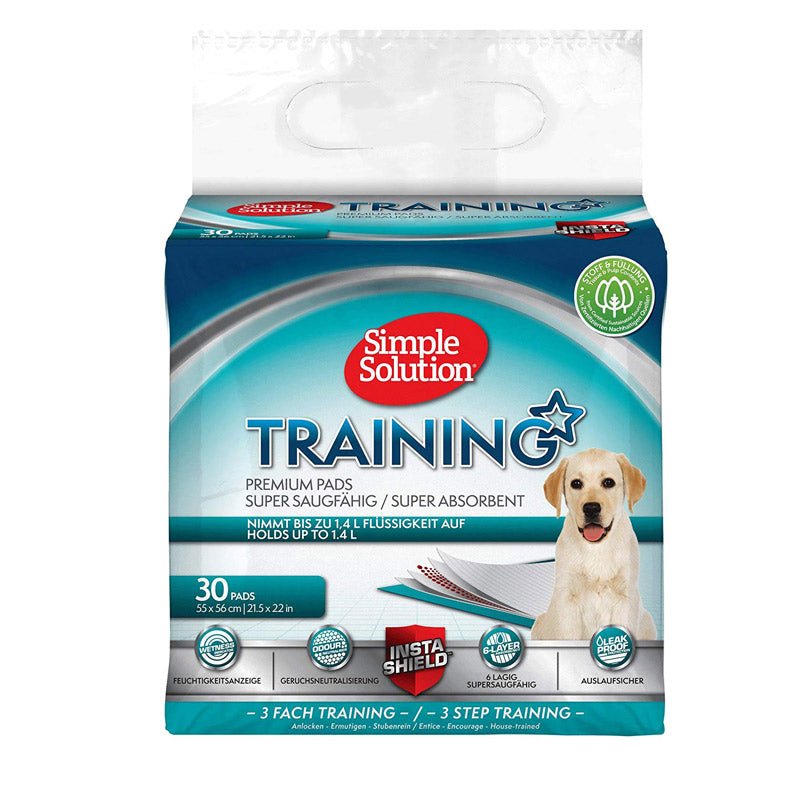 Simple Solution Premium Dog and Puppy Training Pads (Pack of 30) - SNH Packing