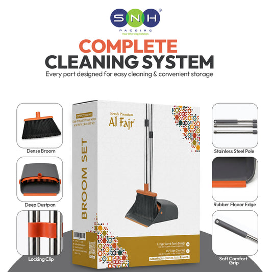 SNH Al Fajr broom and dust pan set floor cleaning tool UAE