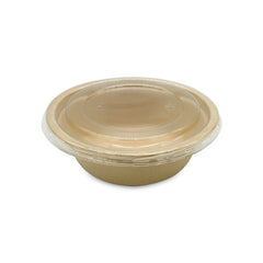 SNH bagasse round container with PET lid 16oz eco friendly food container UAE