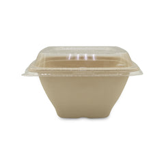 SNH bagasse square deep container with PET lid 42oz eco friendly food container UAE
