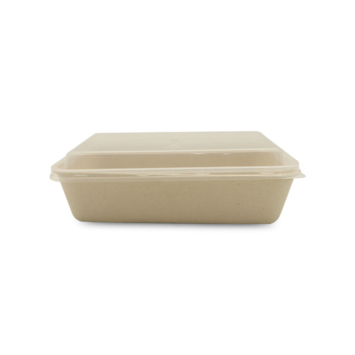 Bagasse Rectangular Food Containers With PP Lid