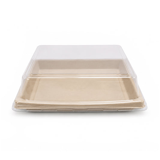 Bagasse Sushi Container BP40 with PET Lid – 300 Pieces | Bulk Sushi Box Supplier UAE