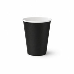 Black Single Wall Paper Cup 8 OZ Disposable Beverage Cup