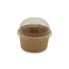 SNH brown kraft paper ice cream cup dome lid 6oz UAE