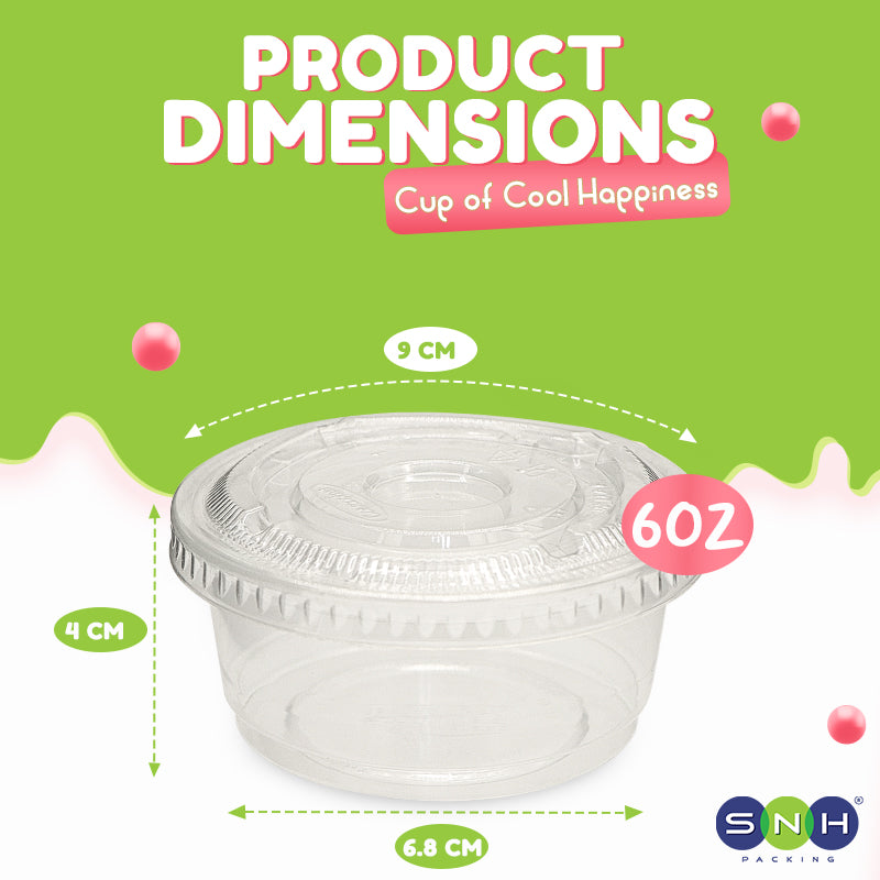 SNH clear PET dessert cup SD15 6oz transparent serving cup UAE