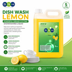SNH Dish Wash Lemon 5L Powerful Grease Cutting Dishwashing Liquid - SNH Packing