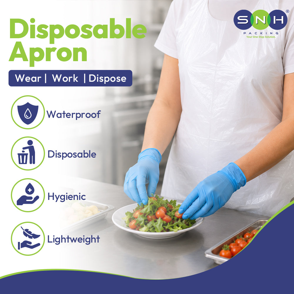 HDPE Disposable Plastic Apron Food Handling Use UAE