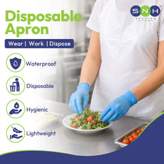 HDPE Disposable Plastic Apron Food Handling Use UAE