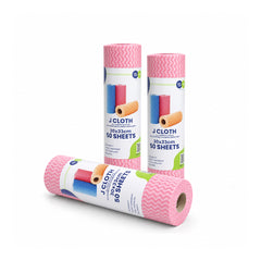 Three rolls of pink chevron-patterned J Cloth 30x30cm craft sheets, each with a 50-sheet cardboard core