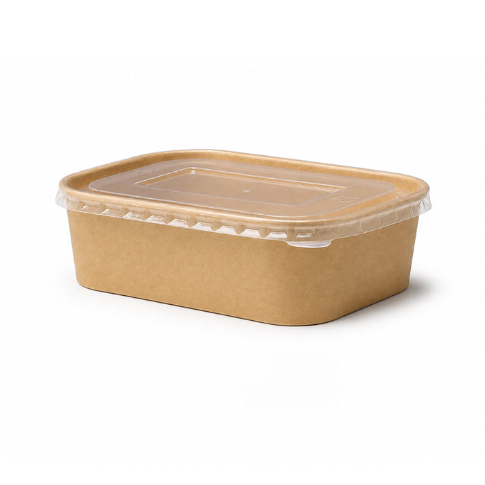 Kraft Rectangular Paper Containers 500ml to 1000ml