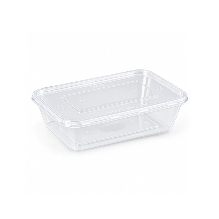 Microwavable Rectangular Containers Clear Lid 500ml to 1500ml
