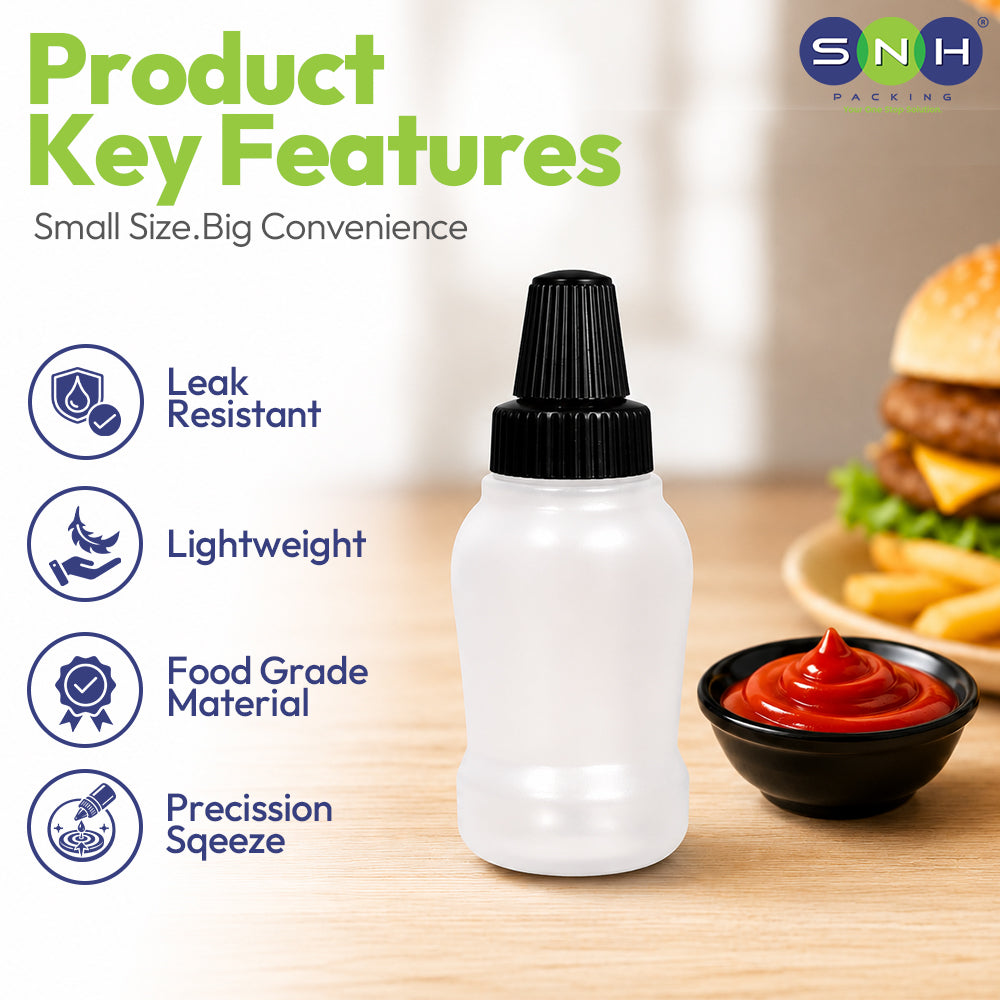 SNH mini squeeze bottle smokey 30ml takeaway sauce dispenser UAE