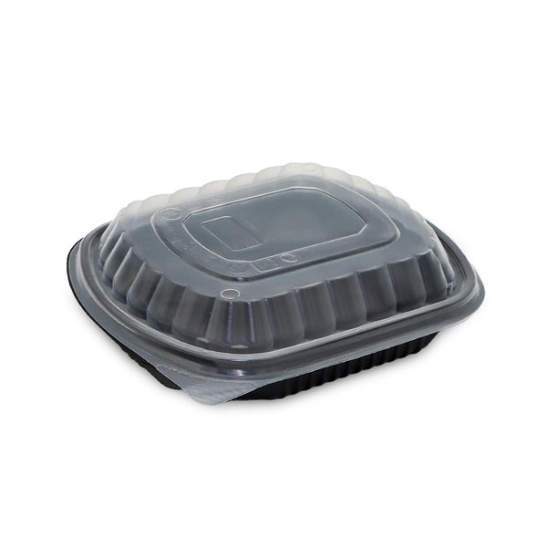 SNH Packing black microwave container 1 compartment meal box UAE