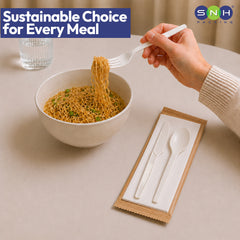 SNH PSM cutlery wrapped sustainable spoon fork knife set UAE