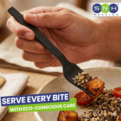 SNH black PSM fork lightweight disposable food fork UAE