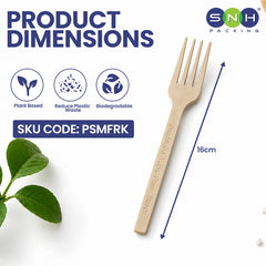 SNH PSM natural fork compostable disposable fork UAE