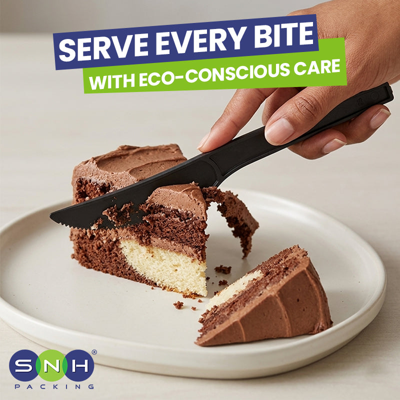 SNH black PSM knife lightweight disposable food knife UAE