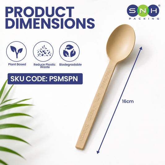 SNH PSM natural spoon compostable disposable spoon UAE