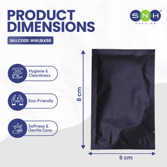 SNH small black wet wipes 6x8cm disposable hygiene wipes UAE