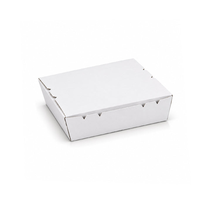 Kraft Lunch Box Without Window White Paperboard Takeaway Packaging