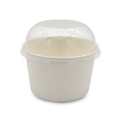 SNH white kraft paper ice cream cup dome lid 12oz UAE