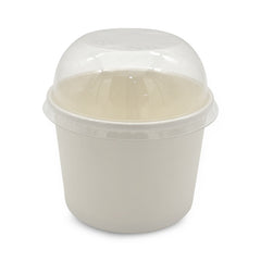 SNH white kraft paper ice cream cup dome lid 16oz UAE