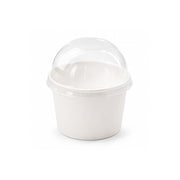 White Ice Cream Cups with Lid