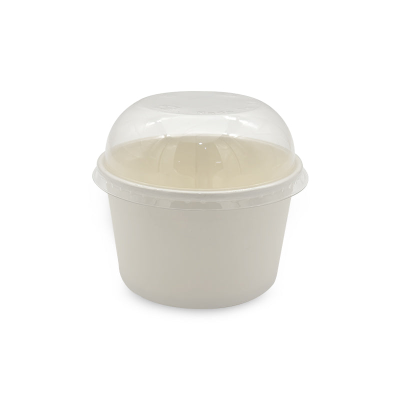 SNH white kraft paper ice cream cup dome lid 6oz UAE