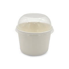 SNH white kraft paper ice cream cup dome lid 8oz UAE