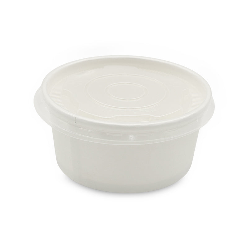 SNH white kraft paper ice cream cup flat lid 10oz UAE