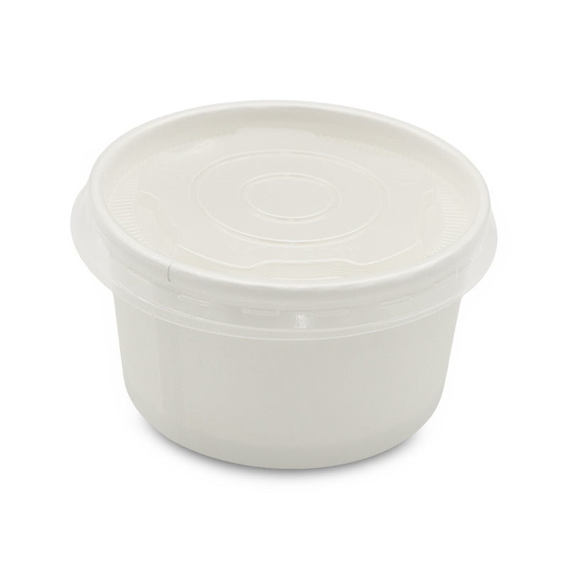 SNH white kraft paper ice cream cup flat lid 12oz UAE