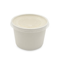 SNH white kraft paper ice cream cup flat lid 8oz UAE